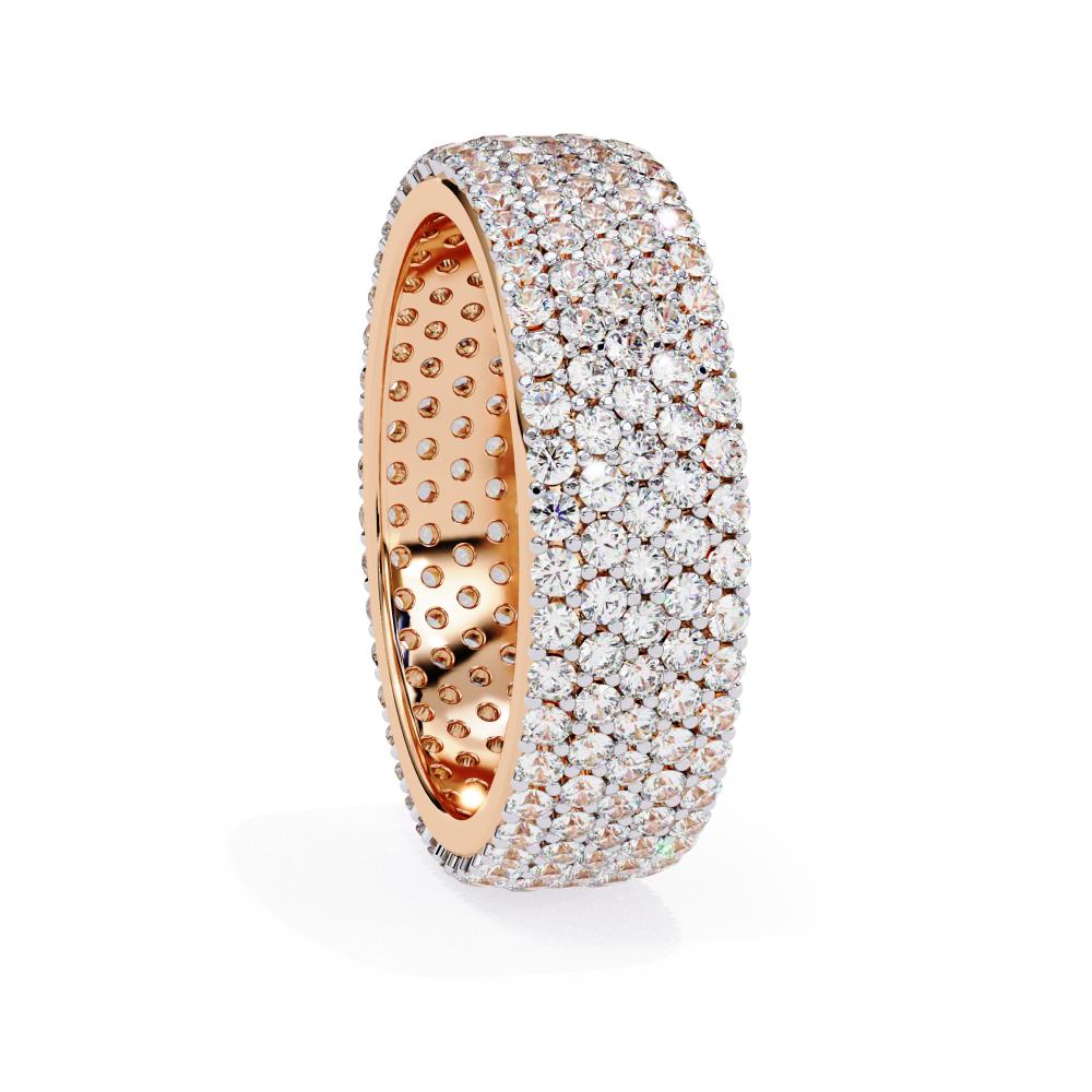 Premium multi row diamond ring