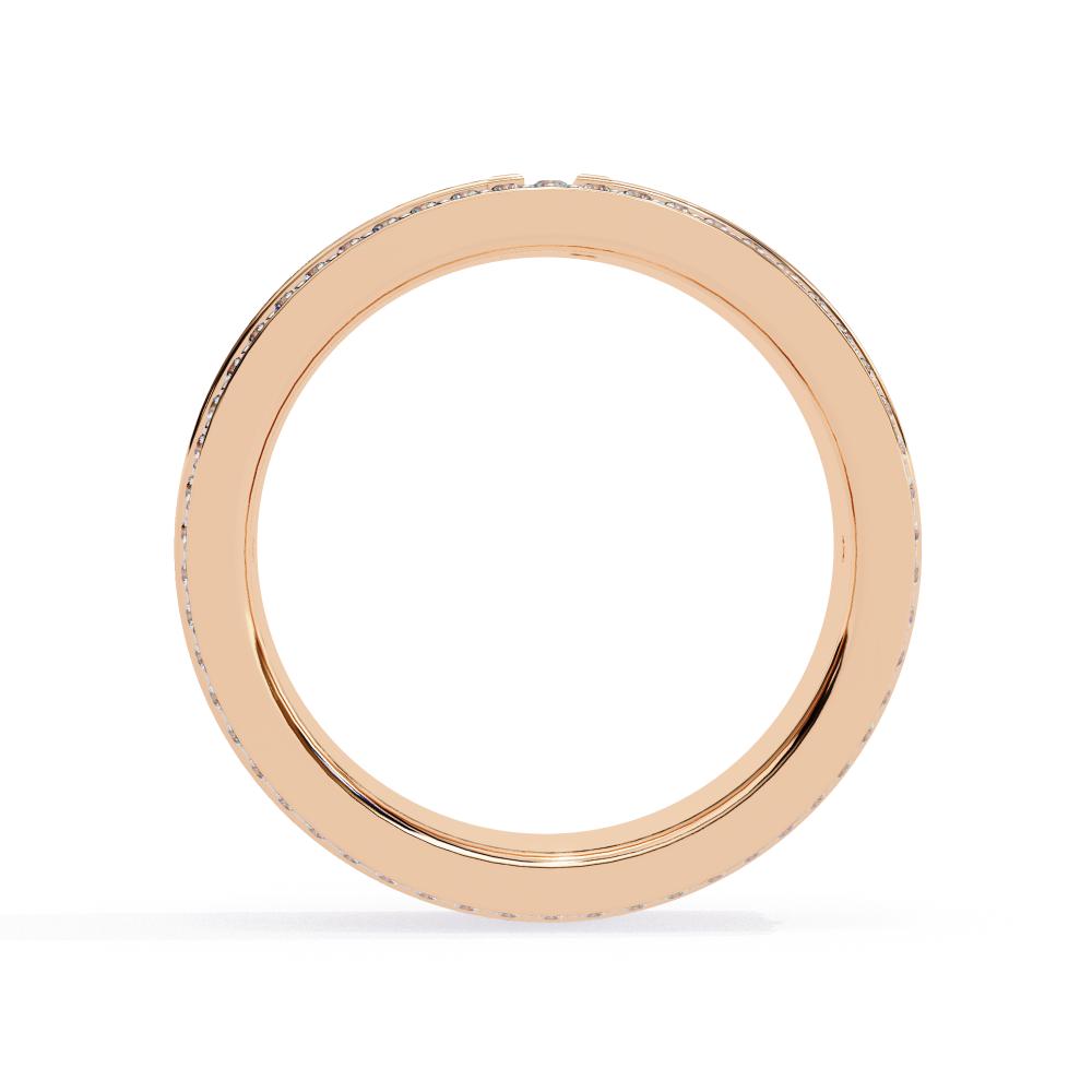 Designer rose gold diamond wedding band