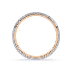 Premium lab grown diamond wedding band with edge sparkle