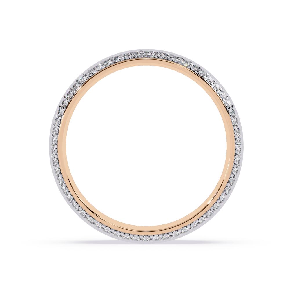Premium lab grown diamond wedding band with edge sparkle