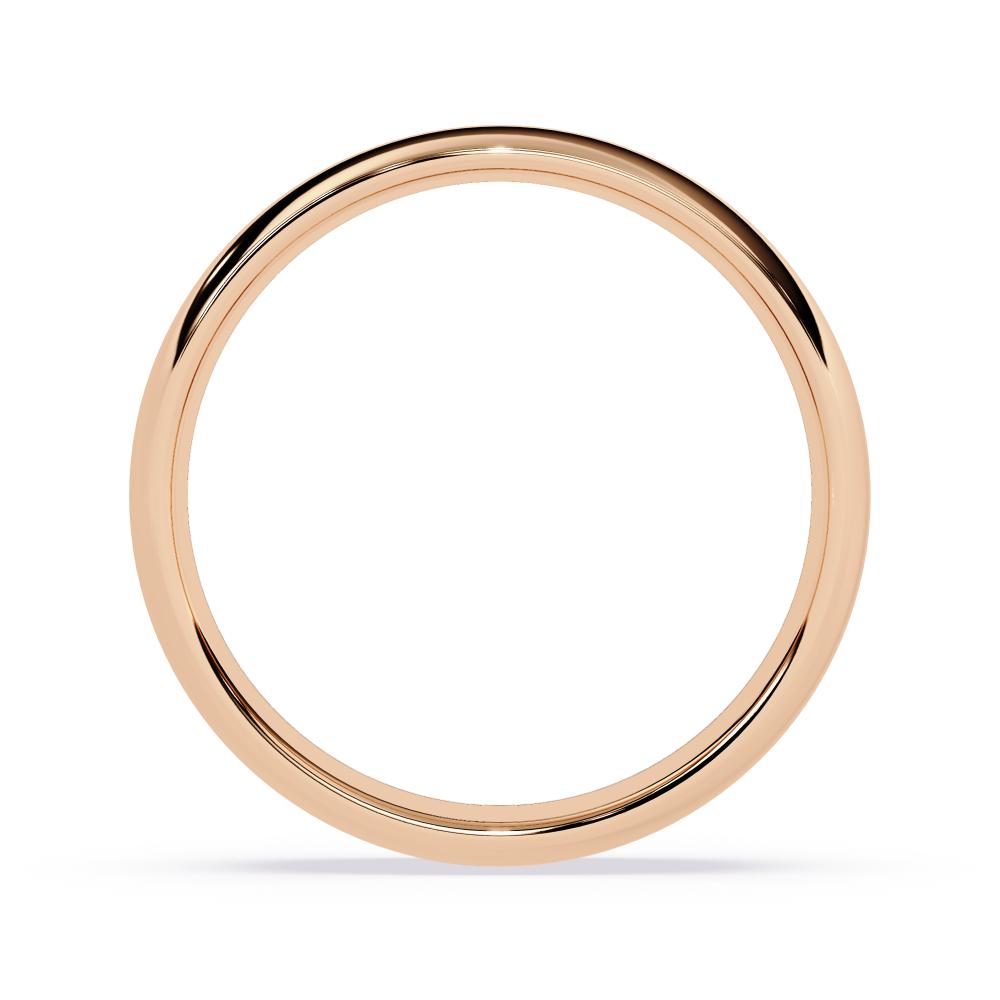 Minimalist rose gold wedding band for men and women