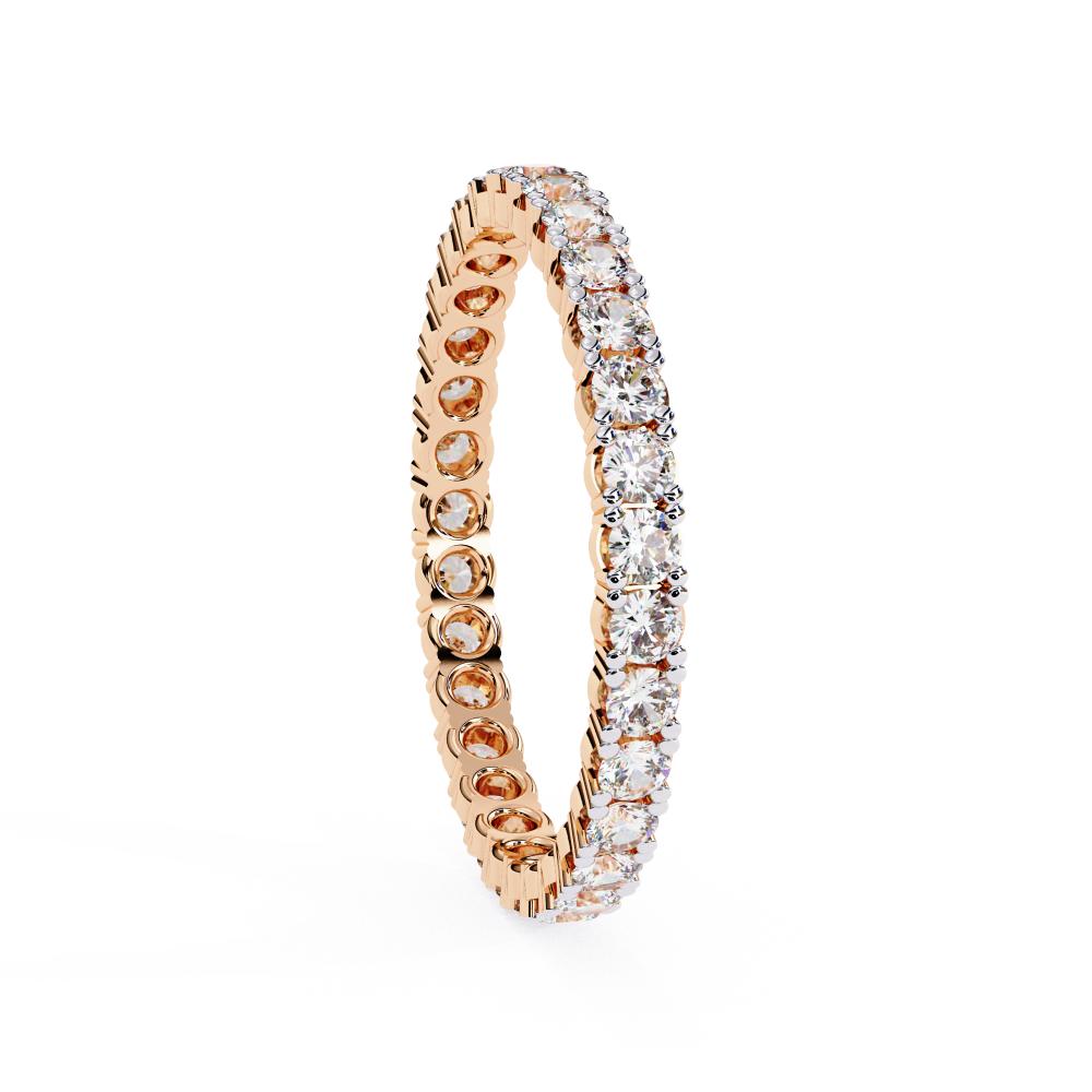 Designer Round diamond eternity band in rose gold