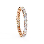 Designer Round diamond eternity band in rose gold