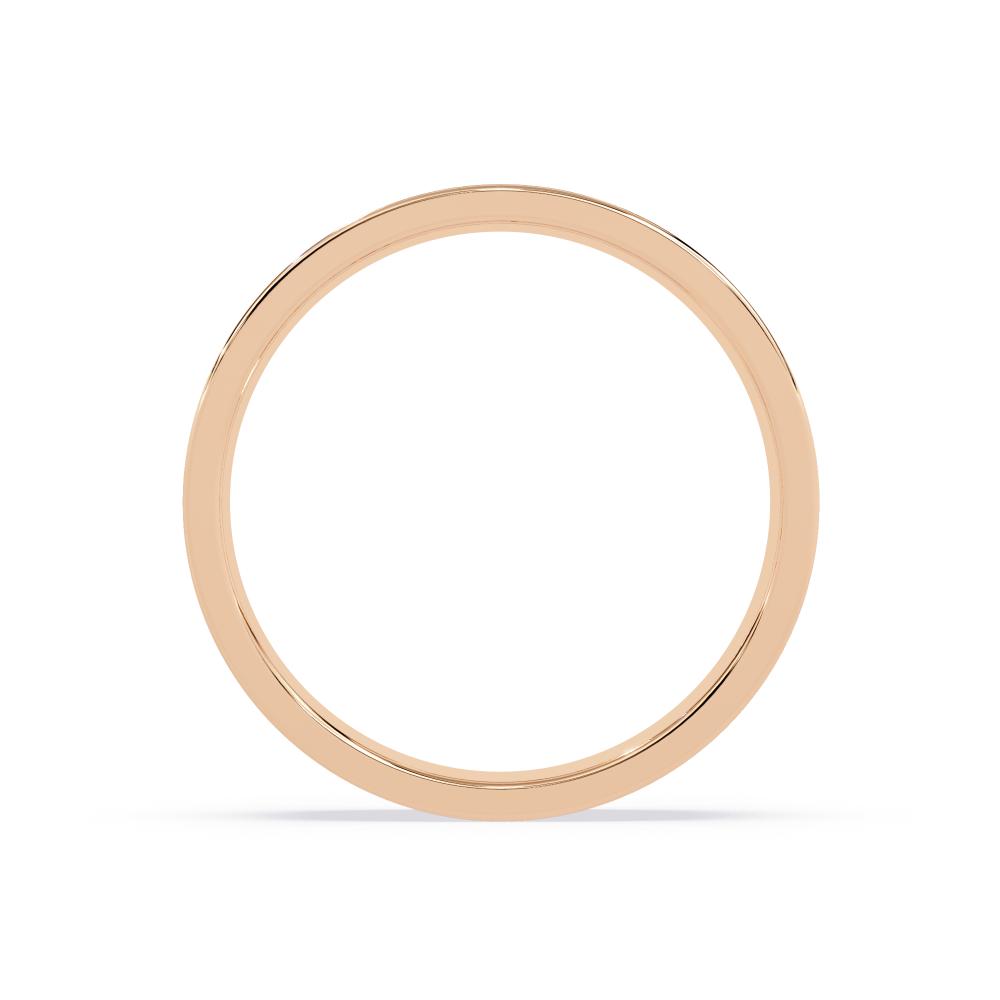 Minimalist rose gold wedding band for men and women