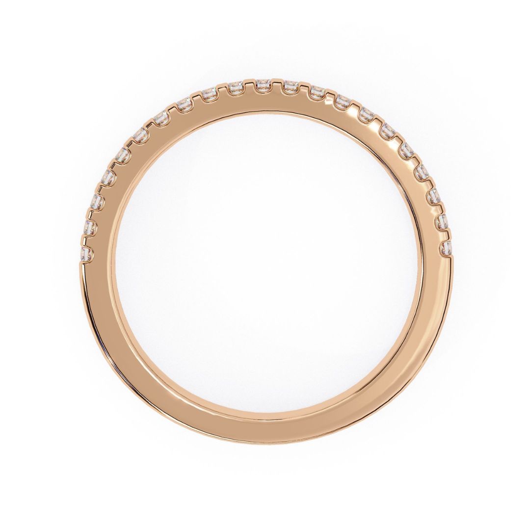 Diamond wedding ring in rose gold