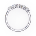 Premium white gold anniversary band with round brilliant diamonds
