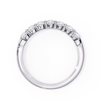 Classic round diamond white gold band for women