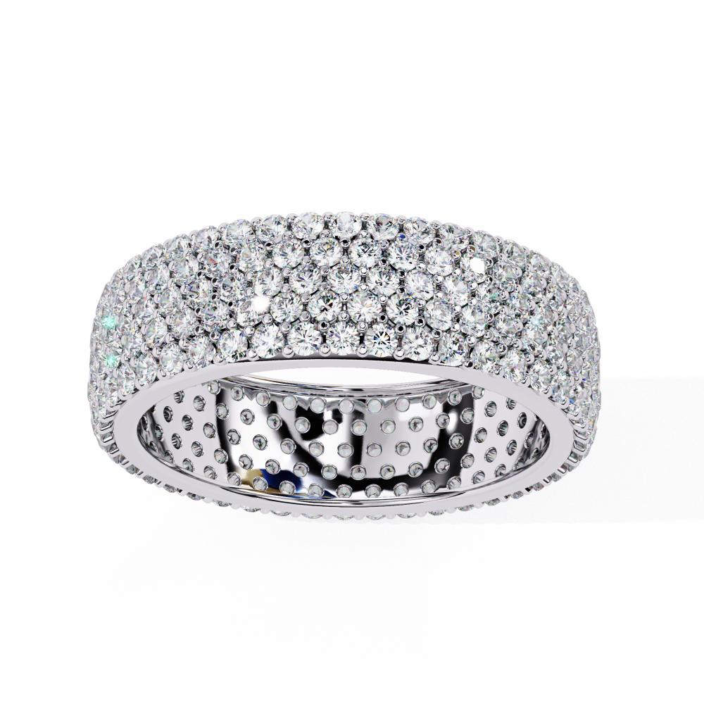 Luxurious diamond band in white gold