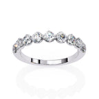 Luxury diamond half eternity band