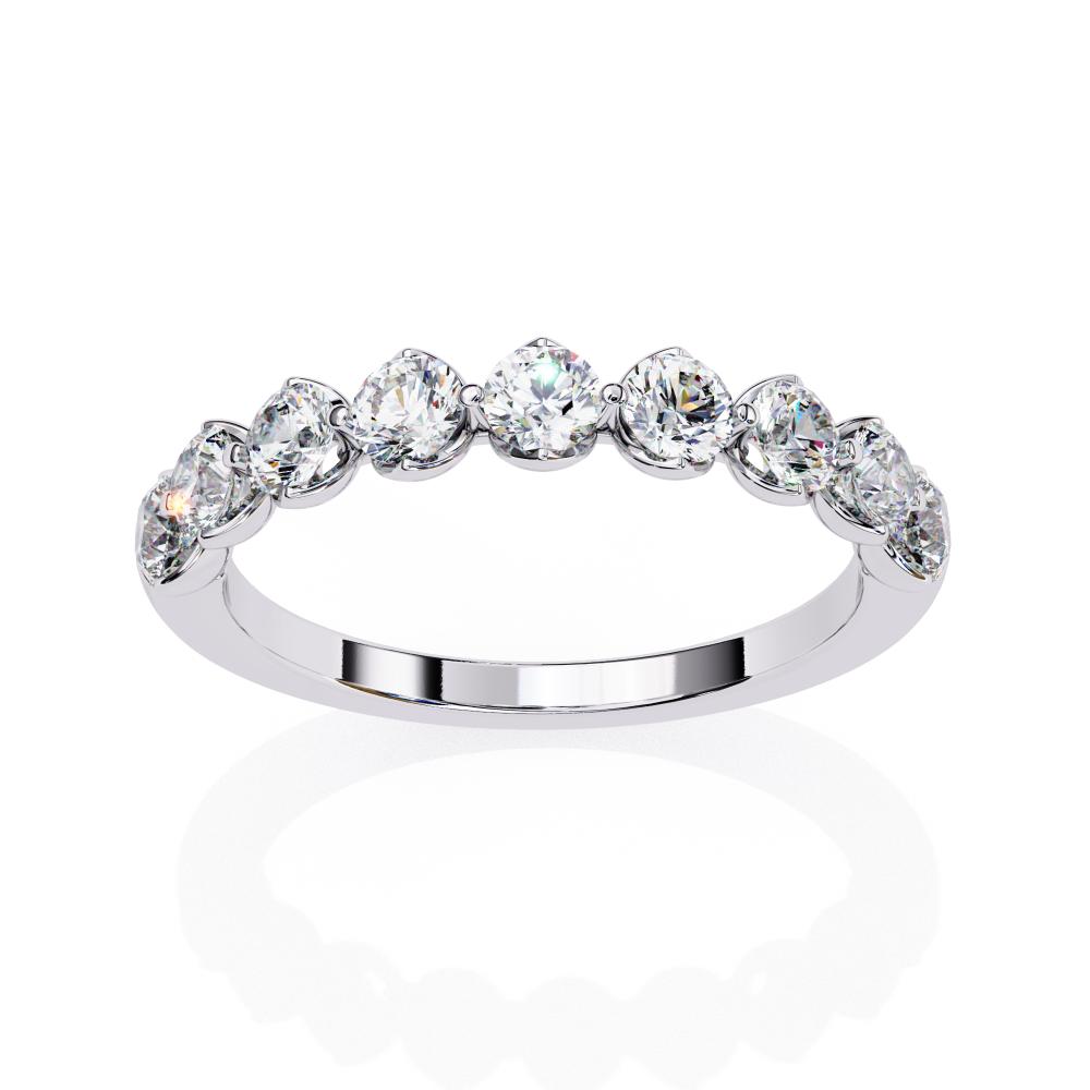 Luxury diamond half eternity band