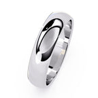 Minimal modern white gold wedding ring