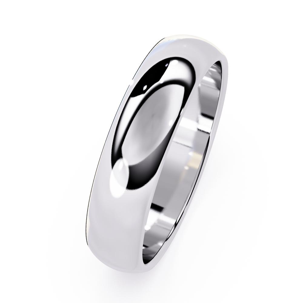 Minimal modern white gold wedding ring