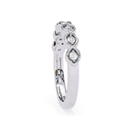 Stackable marquise diamond band white gold