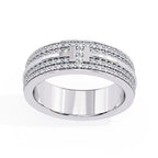 Luxury white gold diamond wedding band