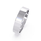Minimal modern white gold wedding ring