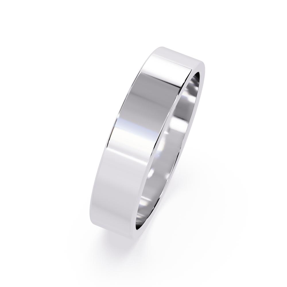 Minimal modern white gold wedding ring
