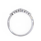Delicate crown inspired diamond band