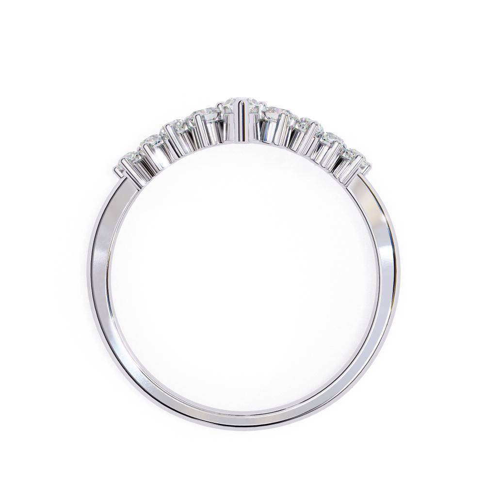 Delicate crown inspired diamond band