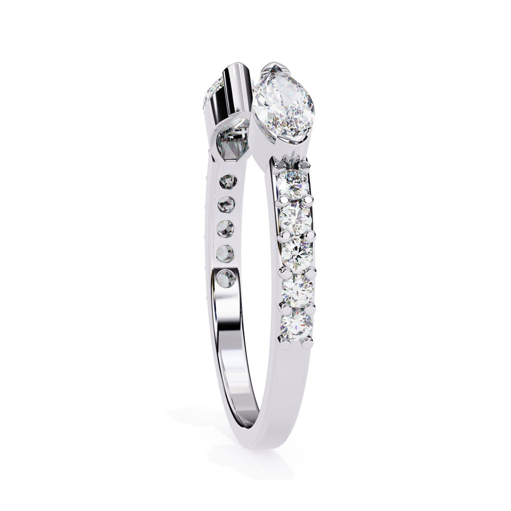 Luxury marquise-cut diamond wedding band