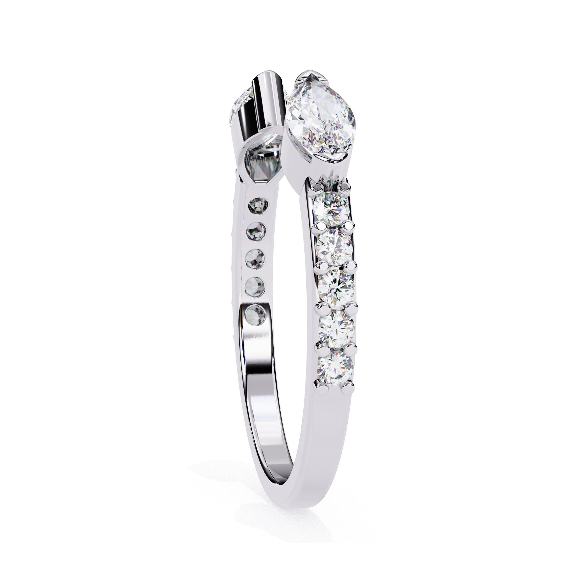 Luxury marquise-cut diamond wedding band