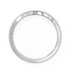 Lab grown diamond chevron band in white gold