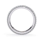 Statement diamond wedding band in white gold