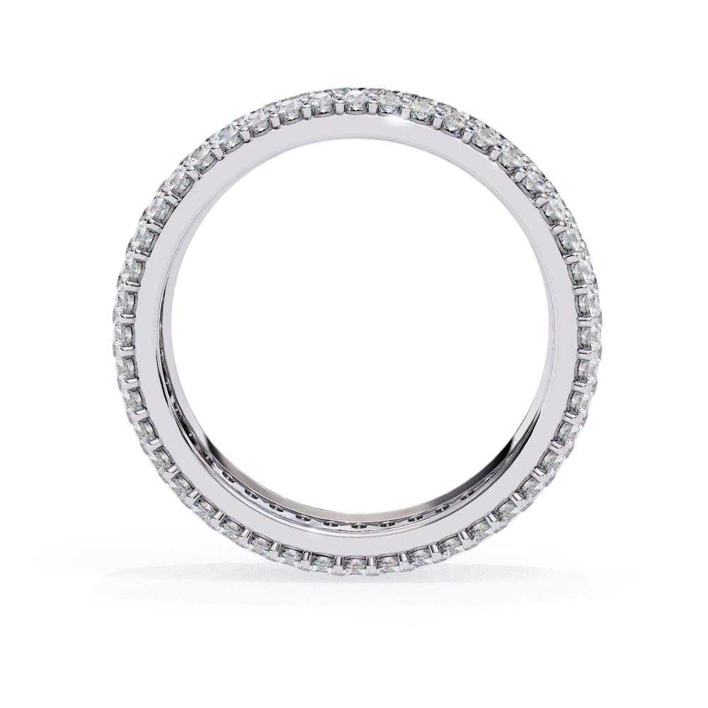 Statement diamond wedding band in white gold