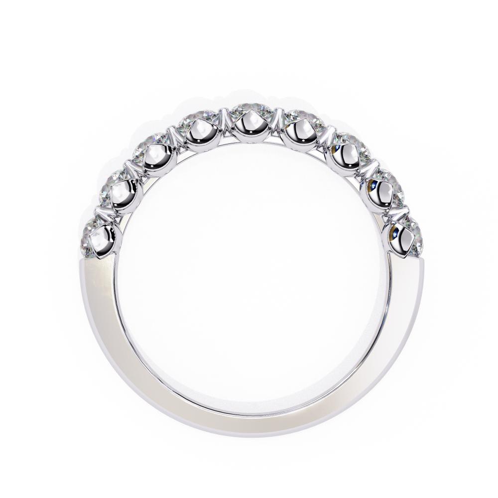 Fine white gold diamond band with round stones