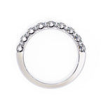 Fine white gold diamond band with round stones