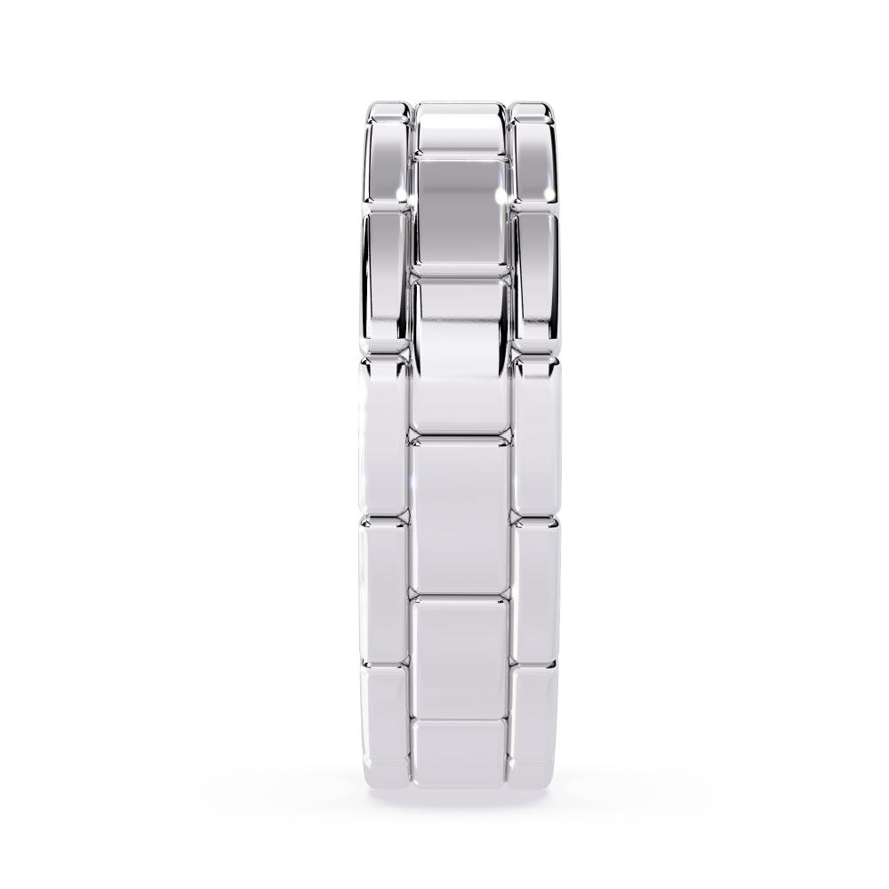 Designer white gold wedding band