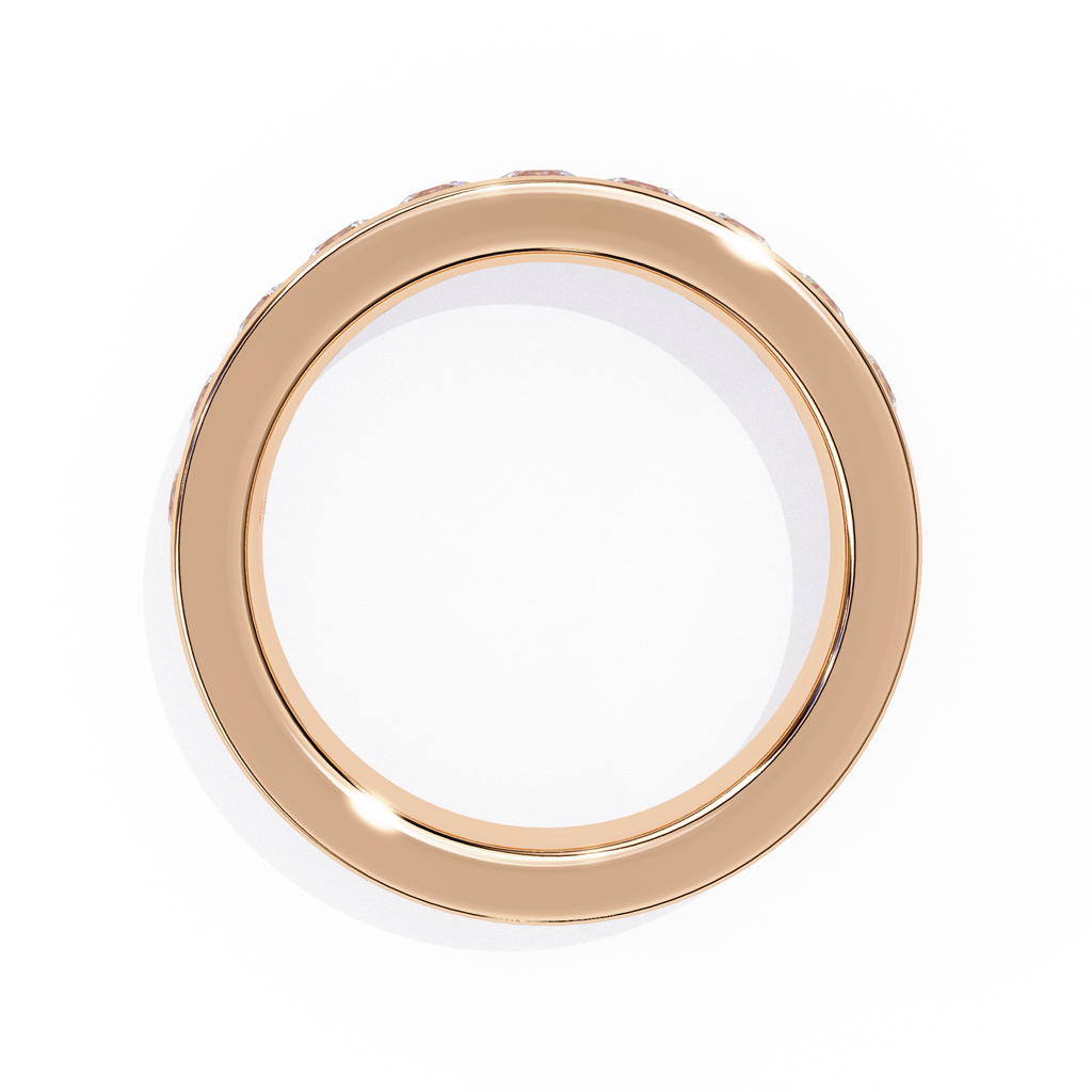Premium lab diamond rose gold band