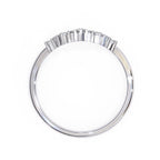 Diamond curved band with crown style design