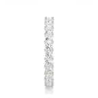 White Gold wedding band with diamond on a white background
