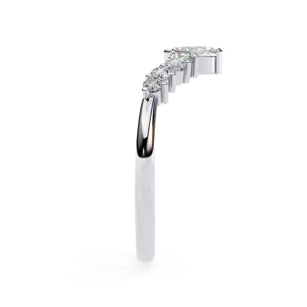 Crown style diamond band