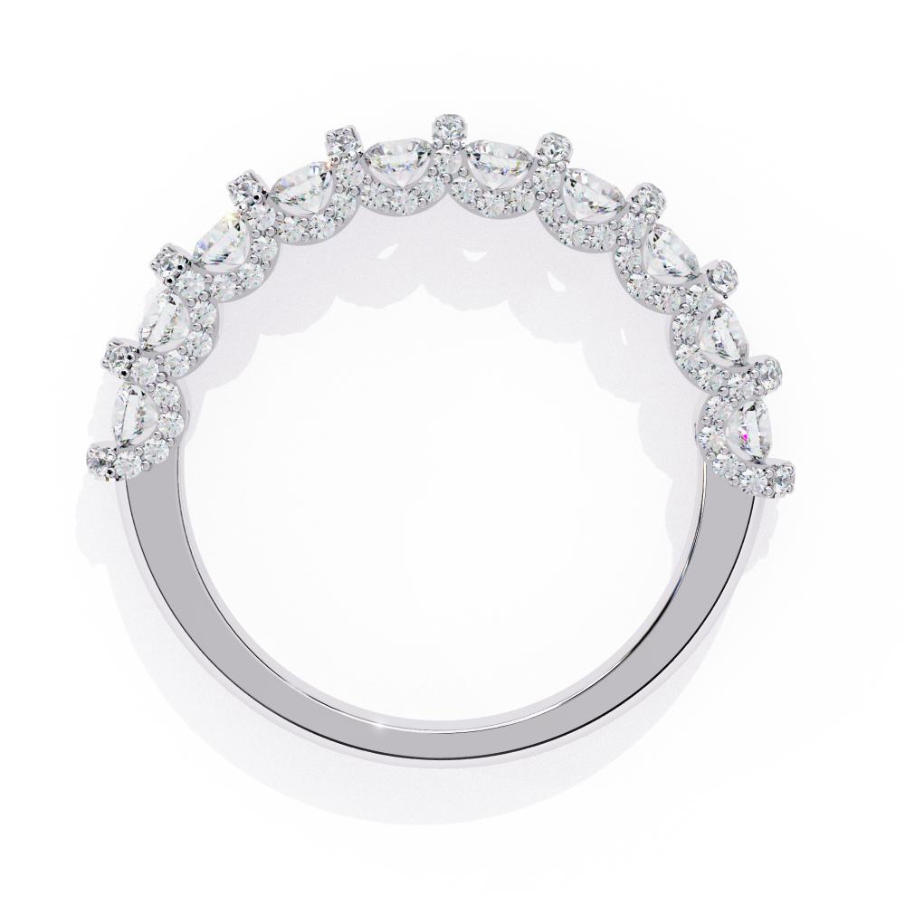 Vintage inspired diamond wedding band