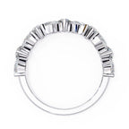 Designer half eternity diamond band in white gold