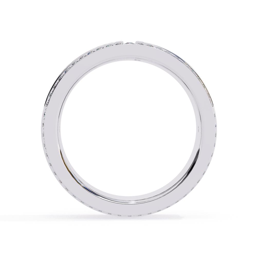 Designer white gold diamond wedding band