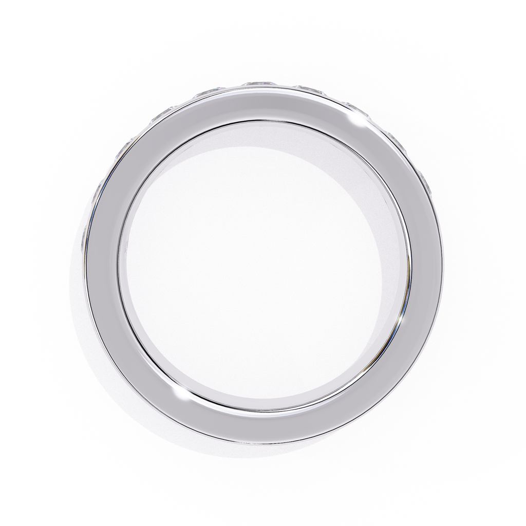Premium lab diamond white gold band