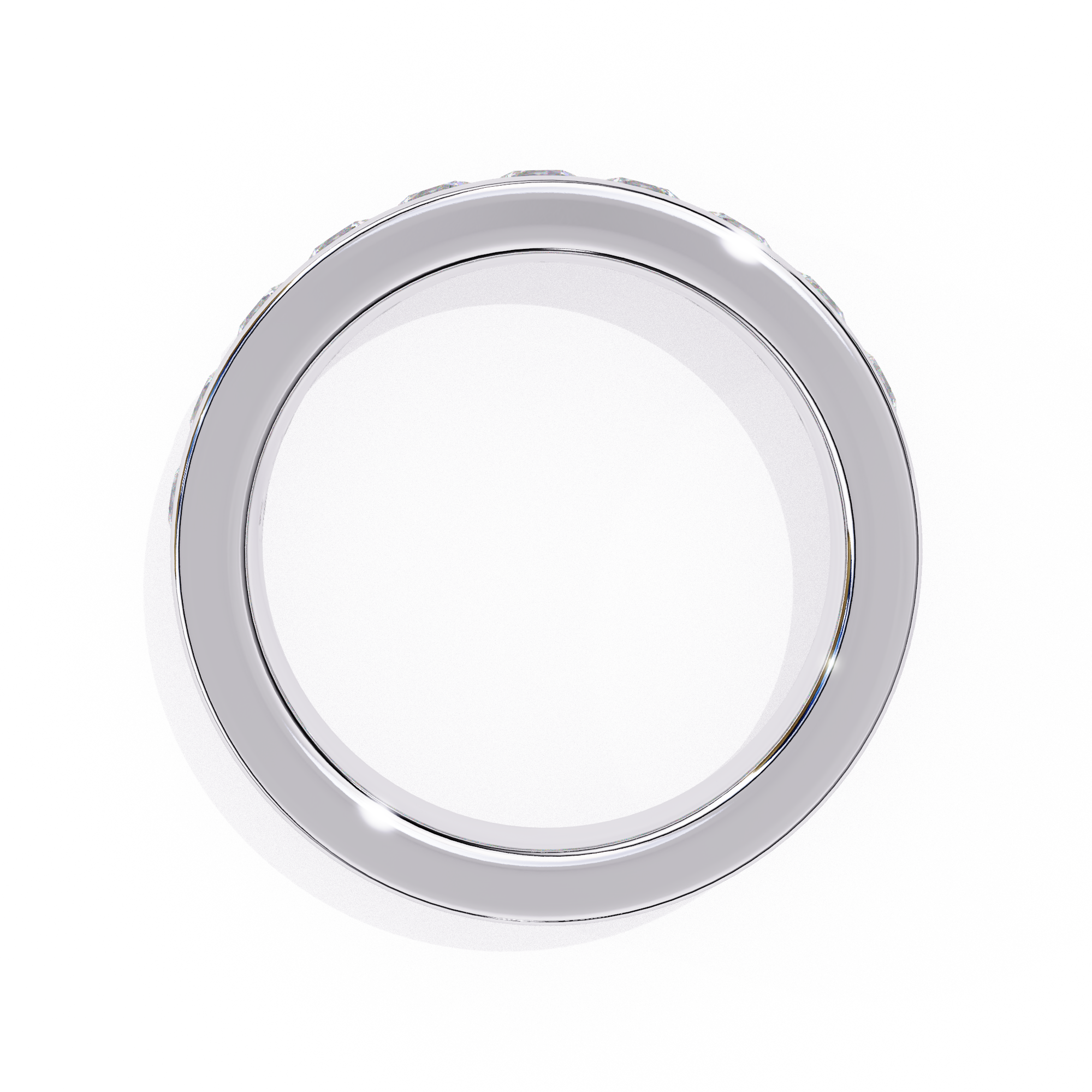 Premium lab diamond white gold band