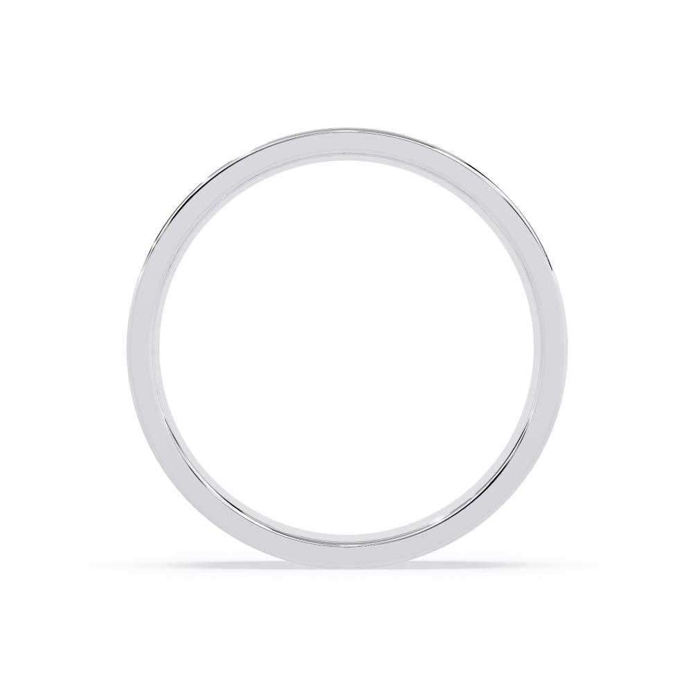 Minimalist white gold wedding band for men and women