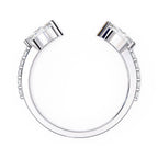 Statement open diamond wedding band