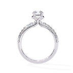 White Gold Diamond ring with a white background