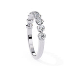 Everyday wear half eternity diamond band