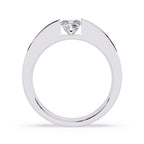 Minimalist princess diamond band for everyday wear
