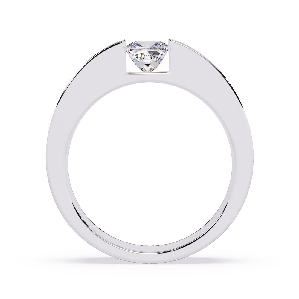 Minimalist princess diamond band for everyday wear