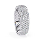 Premium multi row diamond ring