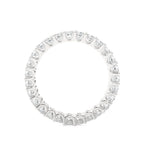 Diamond eternity wedding ring on a white background