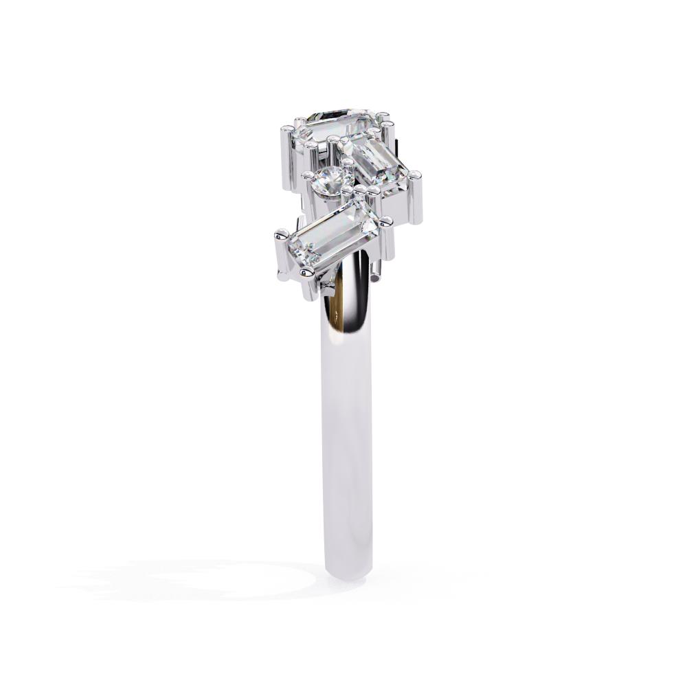 Unique geometric diamond band