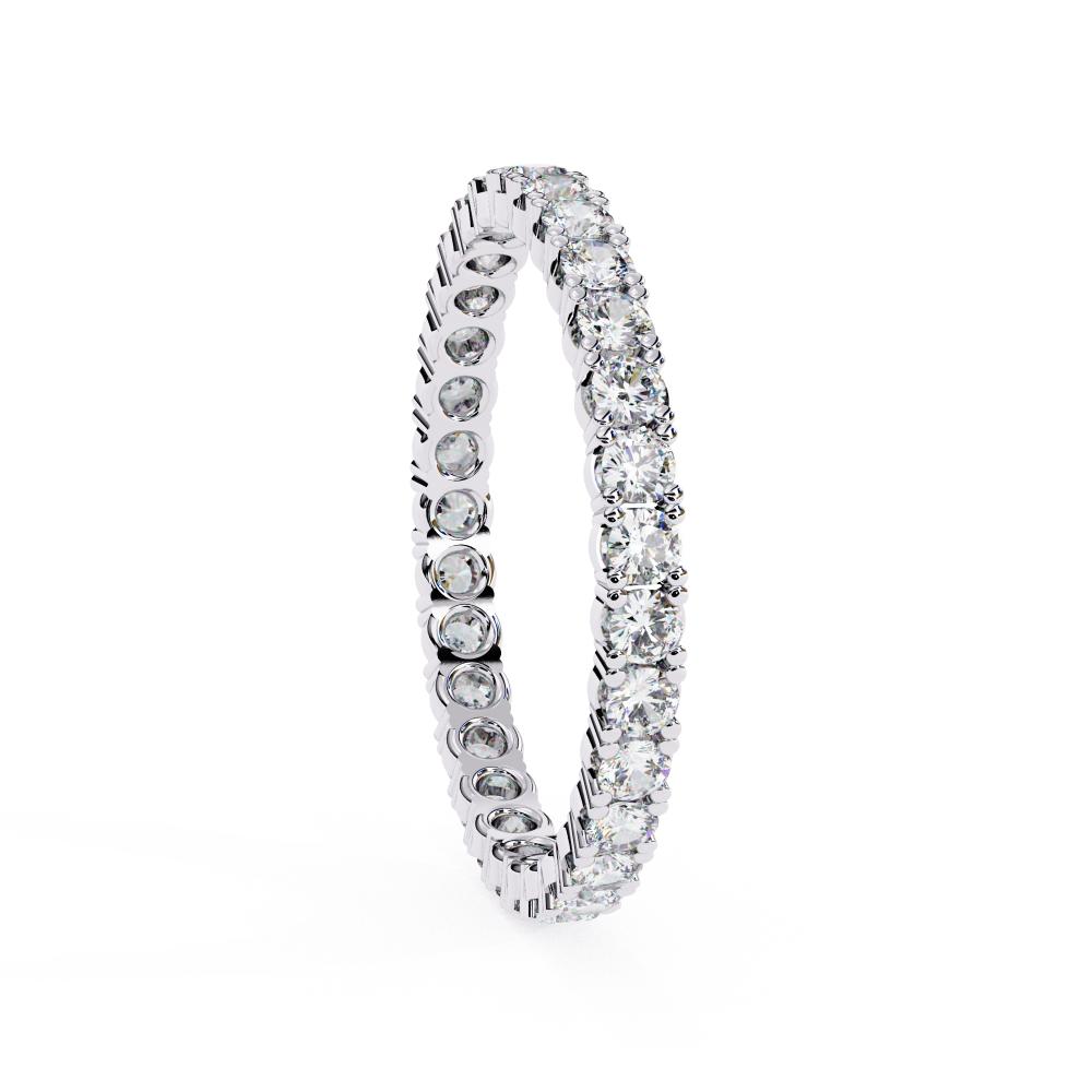 Designer Round diamond eternity band in white gold