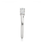 White Gold wedding ring with diamonds on a white background